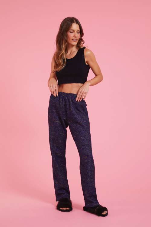 Calça Reta Tweed