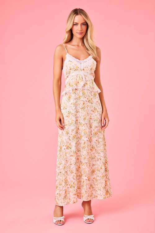 Camisola Longa Viscose Floral Borboleta