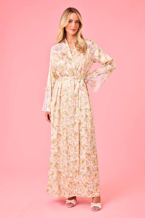 Robe Longo Floral Borboleta